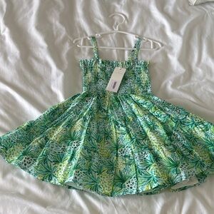 Janie and Jack Tropical Green Dress
